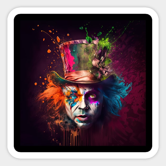 The Mad Hatter Sticker by Neurotic